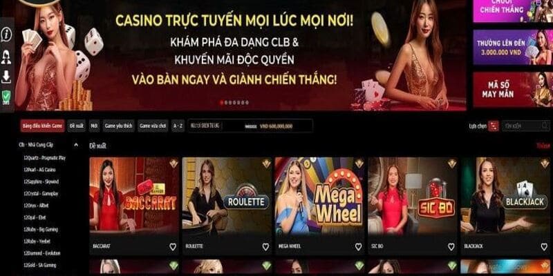 Nhiều sản phẩm chất lượng tạo cơn sốt cho sảnh casino 12 BET